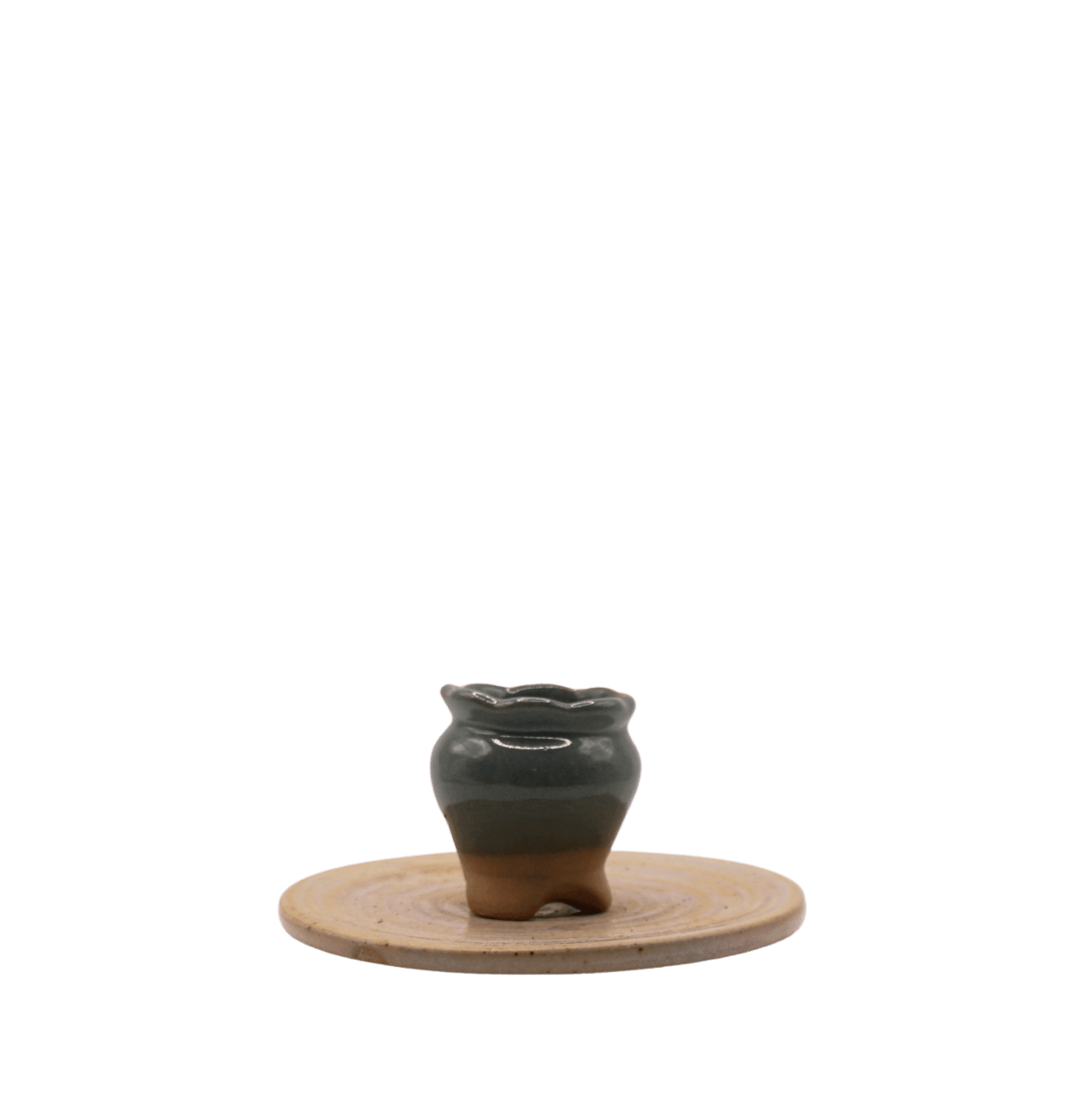 Emerald Glazed Thumb Planter - XS