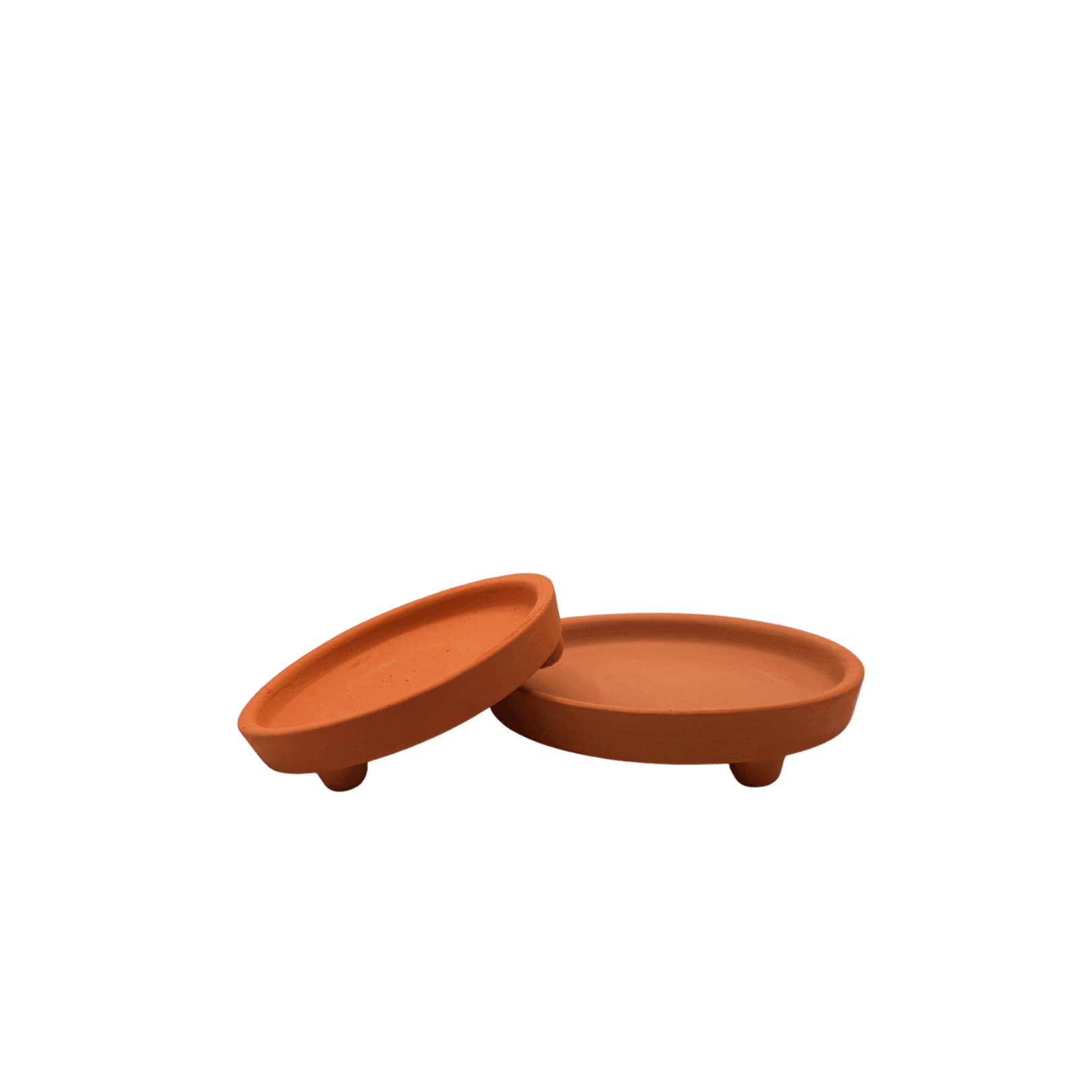 Light Terracotta Saucer w Legs - M