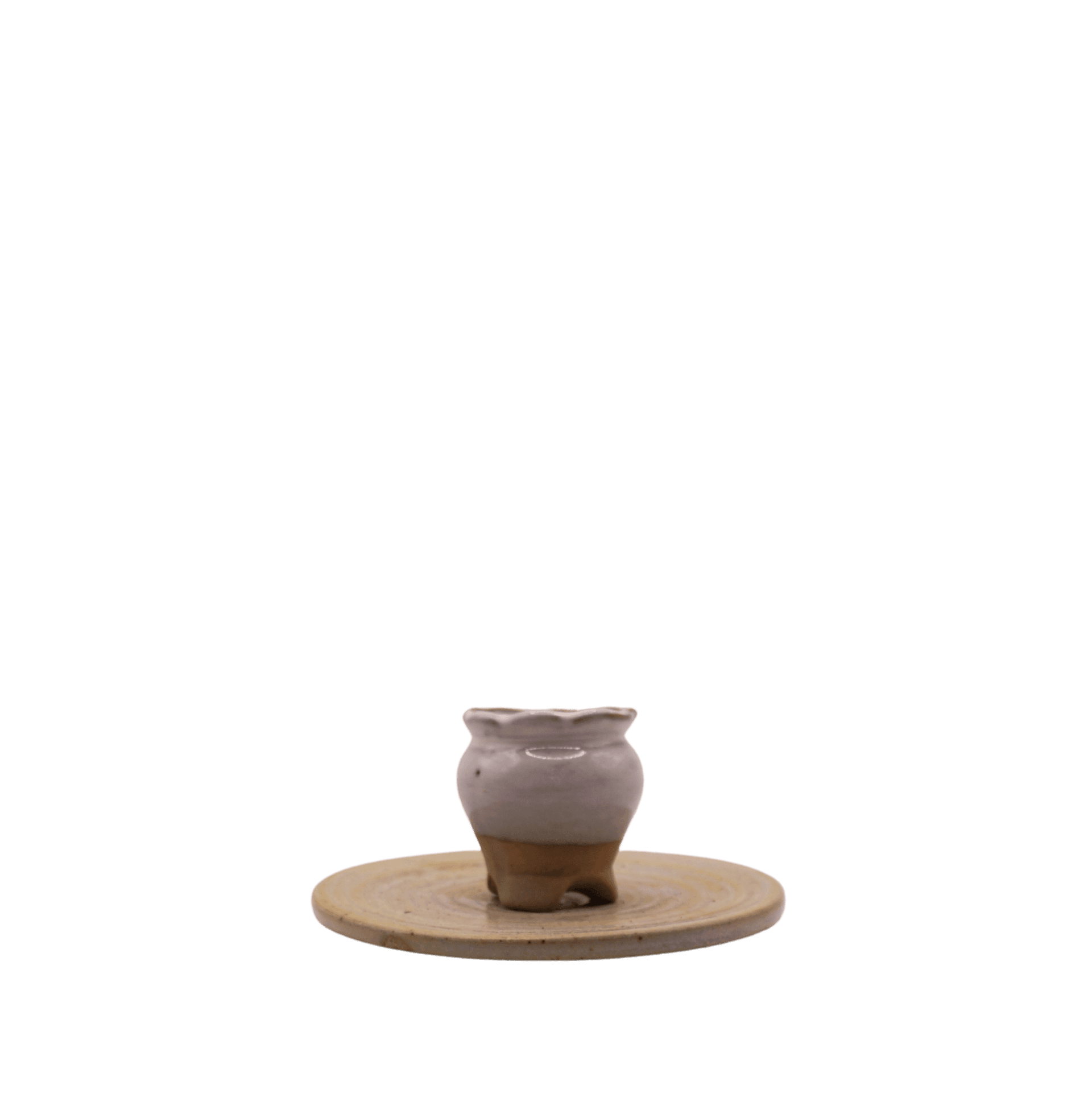 White Glazed Thumb Planter - XS